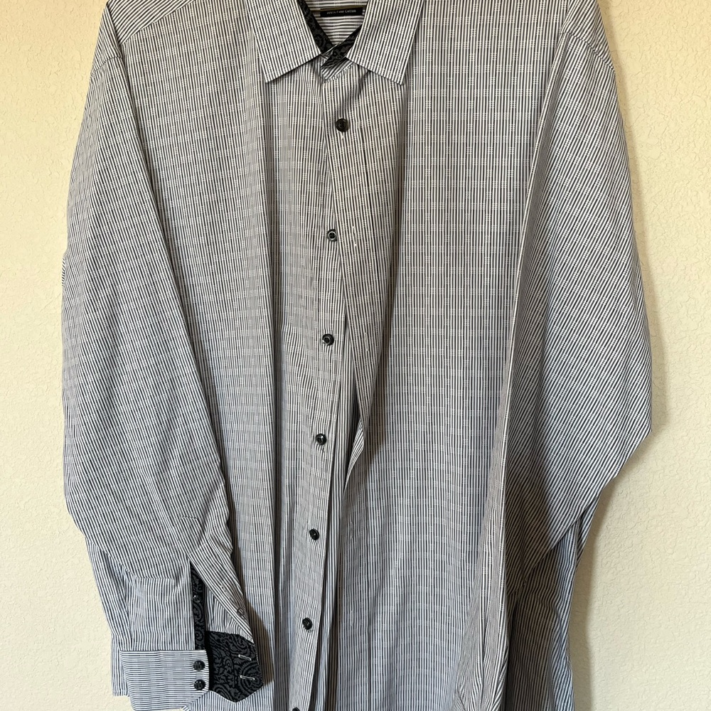 Classic Gray and White Men's Shirt